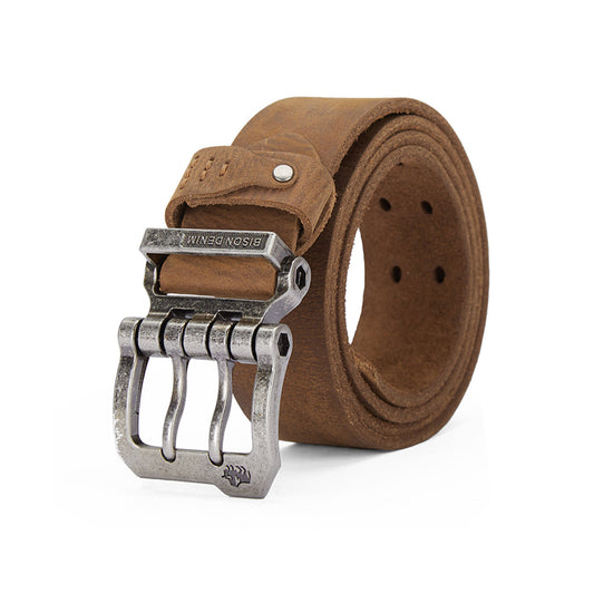 Heren Leren Riem met Magnet Sluiting - Stijlvol en Comfortabel