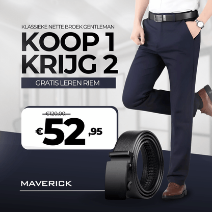 KOOP 1 EN KRIJG 2 | Klassieke Nette Broek Gentleman 2025 + Gratis Leren Nette Riem