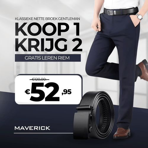KOOP 1 EN KRIJG 2 | Klassieke Nette Broek Gentleman 2025 + Gratis Leren Nette Riem